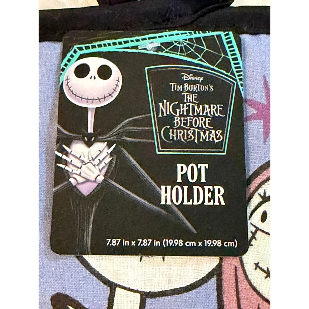 Disney Nightmare Before Christmas Jack Sally Oven Mitt Pot Holder Towel Set NEW